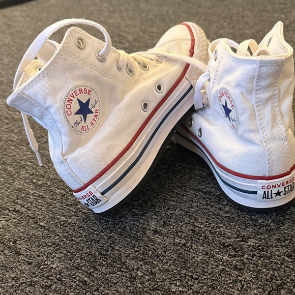 Converse Kids White platform High-Top Sneakers - Picture 3 of 5